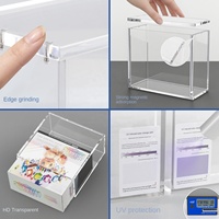 magnétique Gpps en plastique Durable, boîte à cartes magnétique à une touche, cadre d'affichage de scellage par ultrasons