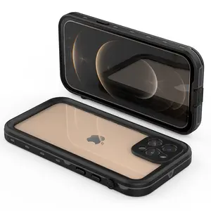 Shellbox热卖通过100% 测试IP68认证Iphone12pro专业防水防摔全密封手机壳