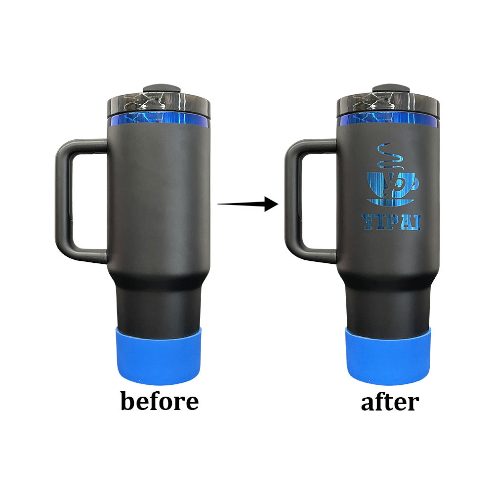 Outdoor Vacuum Insulated Powder Coated Blue Underneath 40oz - Main Image