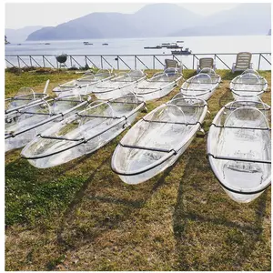 Transparent Kayak-Double Sea Sit On Top Board Ocean PC Rowing Boats Fishing Kayak