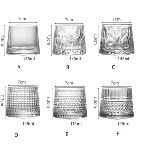 145ml goffrato diamante rotabile vino Whisky bicchieri vecchio stile liquore Tumbler rocce Bar Whisky bicchiere per bere Bourbon - Product Image 2