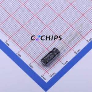 Condensateur électrolytique en aluminium à montage traversant KM4R7M050C110A, composant à montage traversant (THT), D5xL11mm 4.7uF 20% 50V 2mm - Product Image 1