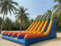 Toboggan aquatique gonflable Blue Beach, château gonflable d'extérieur avec toboggan, jouet gonflable pour enfants