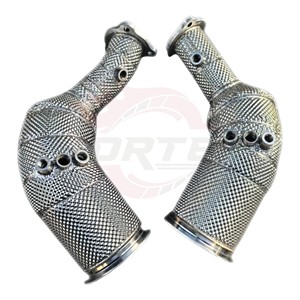 ท่อไอเสียสแตนเลส Vortex SS304 พร้อมแผ่นกันความร้อน สำหรับ Audi RS5 B9 B9.5 2.9T TFSI ปี 2018-2024 - Product Image 3