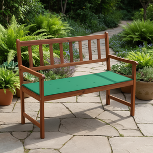 Banc de jardin en bois d'acacia massif, moyen, durable, pour terrasse extérieure, 2 places, design traditionnel - Product Image 2