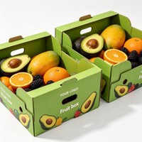 Aanpasbare milieuvriendelijke kartonnen dozen voor groenten en fruit, zoals appels, avocado's en mango's. Goedkope kartonnen dozen.