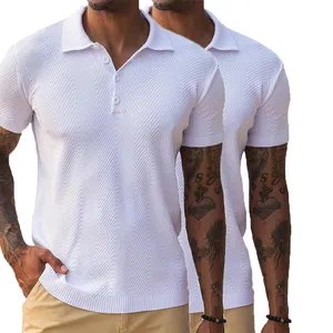 T-shirts polo d'été de haute qualité pour hommes, col V, surdimensionnés, S M L XL XXL Plus Size Cotton Cropped T Shirt Hommes Vêtements pour hommes