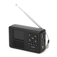 Tragbares Solar-Dynamo-Radio mit digitalem Wecker, Taschenlampe und USB-Ladefunktion