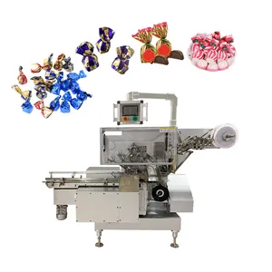 Automatic l-bar shrink top twist bottom fold wrap candy chocolate cocoa package machine