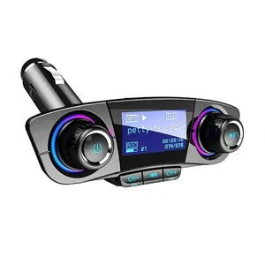 BT06 5.0 FM verici araba MP3 çalar Hands-Free araç kiti kablosuz radyo ses MP3 AUX çalar ile çift USB bağlantı noktası