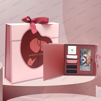 Boîte de rangement carrée en carton ondulé recyclable sur mesure, type livre, pour emballage de soins de la peau, boîte cosmétique de luxe