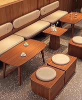 Meubles de restaurant commerciaux de haute qualité OEM ODM, sièges en bois, mobilier de café, restauration, table et chaises modulaires pour salle à manger