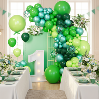 Kit d'arche de guirlande de ballons sur le thème de la jungle verte, personnalisable et écologique, pour les fêtes de Noël, du Nouvel An et d'anniversaire