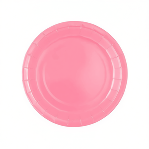 Assiettes en papier rose Party Love, 23 cm, rondes, élégantes, pour fêtes d'anniversaire et occasions spéciales, fabriquées en Chine - Product Image 1