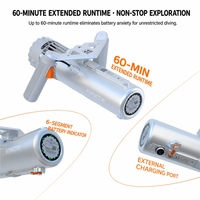 Scooter électrique sous-marin étanche 60M, vitesse variable 1,8 m/s, DPV avec batterie à échange rapide 126Wh pour la plongée en apnée et la piscine