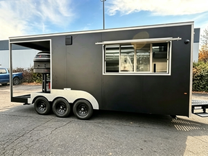 Rimorchio per Catering Mobile con Stazione di Preparazione in Acciaio Inox per Acai Bowl Freschi nelle Spiagge Australiane - Product Image 3