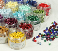 Vente en gros de perles de cire de scellage de bouteille de couleur 123, tampon de sceau de cire de couleur mixte 93g pour enveloppe de mariage