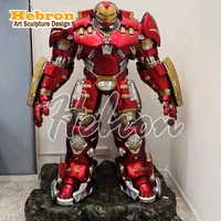 Statue en fibre de verre de super-héros la plus vendue Iron Man Hulk Buster MK44 Figurine d'action populaire