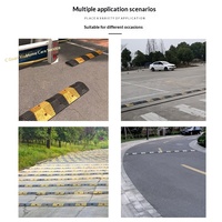 Dalle de ralentissement en caoutchouc Dinghong JSD1, hauteur 35 mm, simple voie, portable et fixe, pour autoroute, route et parking