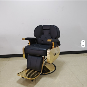 Fauteuil de Barbier Blanc Moderne de Luxe en Fer et Cuir, Mobilier de Salon Style Antique Vintage pour Salon de Coiffure et Salon de Manucure - Product Image 3