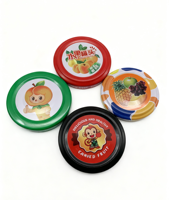 Bouchons métalliques torsadés en fer blanc sans BPA, 43mm, 48mm, 58mm, 66mm, couleur personnalisée, anti-fuite, sécurité enfant, écologiques pour bouteilles de vin