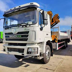 Harga Pabrik Shacman F3000 6/8x4 Truk Derek Teleskopik Terpasang di Truk Bak Datar/Terlipat 6/8/10/12/16 Ton dengan Tangga Belakang - Product Image 1