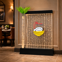 Panneau mural moderne en acrylique à bulles d'eau avec éclairage LED, design translucide pour la décoration de séparateur de pièce