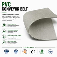 Bandes de course pour tapis roulant en PU PVC de 1,8 mm d'épaisseur, ovales inversées, résistantes à l'huile et au feu, antistatiques, respirantes et durables