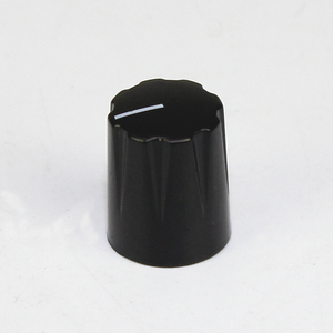 Perilla de interruptor giratorio de plástico con inserción de latón, estilo Davies 1900, moleteada, de 16x12.7MM, para eje de 6.35mm - Product Image 4