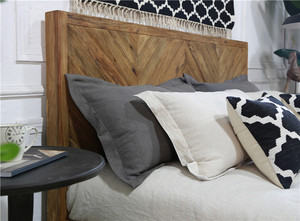 <span class=keywords><strong>Letto</strong></span> King Size <span class=keywords><strong>180</strong></span> <span class=keywords><strong>CM</strong></span> in Stile Rustico DANDOU, Arredamento per la Casa in Legno di Pino Riciclato - Product Image 4