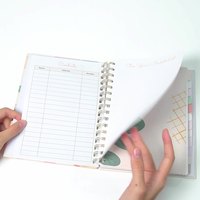 Vente en gros 2025 carnet agenda non daté personnalisé mensuel A5 journal à spirale couverture PP 12 mois annuel journal à spirale