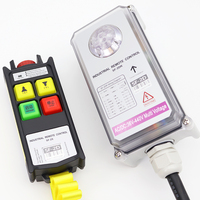 Télécommande industrielle anti-parasitage à 2 touches et double vitesse pour palan, étanche IP67, arrêt d'urgence instantané, large plage de tension