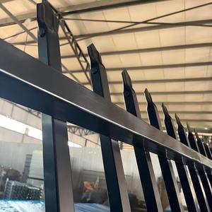 Valla Comercial de Acero, Valla Ornamental con Puntas, Valla Negra, Valla de Seguridad para Jardín, Panel de Valla Metálica Tubular Galvanizada - Product Image 3