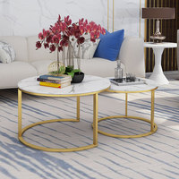Ins nórdicos minimalismo moderno redondo de vidrio mármol oro patas de metal de Acero Inoxidable base de juegos de mesa de café de