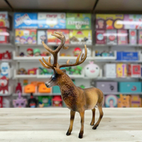 Figura Realista de Alce de PVC, Juguete Ecológico de Plástico de Animal en Maternidad, Escala 1/60, Ideal para Niños y Adultos, Excelente Idea de Regalo Unisex