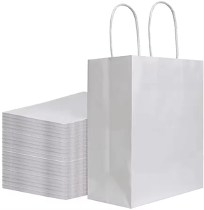 <span class=keywords><strong>Bolsas</strong></span> <span class=keywords><strong>De</strong></span> <span class=keywords><strong>Papel</strong></span> <span class=keywords><strong>Kraft</strong></span> Personalizadas <span class=keywords><strong>De</strong></span> Lujo Para Regalo En Marrón Y Blanco Con Su Propio Logotipo Impreso Al Por Mayor - Product Image 2