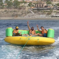 Bateau gonflable tractable Crazy UFO Sofa pour 8 personnes, jouet aquatique, bateau volant rapide, tube de ski nautique pour jeux de parc aquatique