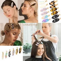Barrettes à cheveux plates à la mode, sans plis, pour le coiffage, pinces à cheveux léopard, sans plis, pour le maquillage, pinces à cheveux sans pliage