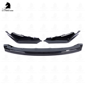 Nouveau kit de carrosserie noir brillant abs mis à jour V Type 3 pièces lèvre de pare-chocs avant pour <span class=keywords><strong>BMW</strong></span> M3 M4 G80 G82 <span class=keywords><strong>2021</strong></span> + - Product Image 5