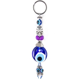 LLavero de cuentas con forma de búho colorido, hecho a mano, de cristal, ojo malvado, Hecho en Turquía - Product Image 1