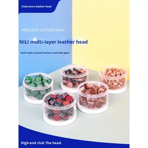 Embouts de queue de billard NILI 11mm-14mm, cuir <span class=keywords><strong>multicouche</strong></span> haute élasticité, pour billard et snooker, emballage en boîte plastique - Product Image 5