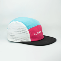 Gorra Snapback ajustable sin estructura con logotipo de fieltro bordado, gorra de camionero cortada con láser de campamento de 5 paneles para correr, pescar, Camping Unisex