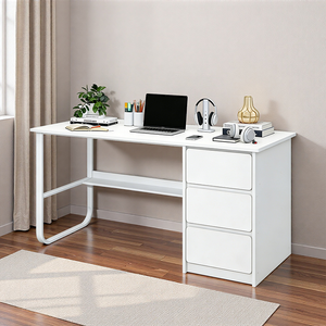 현대식 가구 홈 오피스 컴퓨터 책상 서랍 포함 - Product Image 6