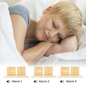 Square <b>Digital</b> LED Desk Alarm <b>Clock</b> With USB and <b>Battery</b> Supply with Penholder Wooden Alarm <b>Clock</b> Reloj <b>Digital</b> Table Desk <b>Clock</b> - Product Image 5