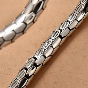 Bracelet en <span class=keywords><strong>argent</strong></span> sterling S925 pour homme, design géométrique, <span class=keywords><strong>argent</strong></span> thaïlandais vintage, <span class=keywords><strong>pierre</strong></span> naturelle certifiée, cadeau idéal - Product Image 4