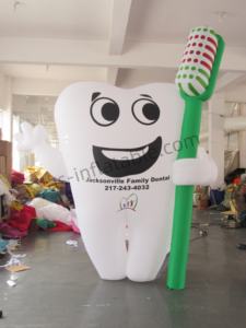 Meilleur vendeur dentaire gonflable personnalisable de mascotte pour le bureau dentaire et le marketing de soins bucco-dentaires - Product Image 2