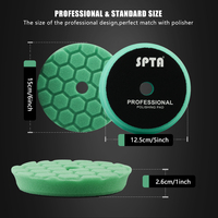 SPTA 1Pc 5 pouces 125mm T120 Hex-Logic vert coupe lourde tampon de polissage pour voiture tampon polisseuse composé supprimer 1500 # marque de ponçage