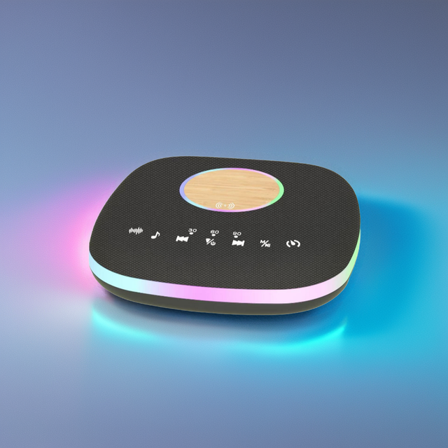S308 15W Fast Wireless Charging RGB Lamp Desktop Smart Speaker Creative Audio Noise BT 5.3 Display Screen Battery Breathing