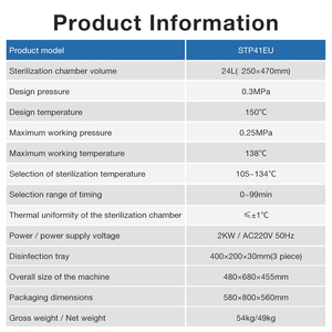 Autoclave <span class=keywords><strong>de</strong></span> Vapor <span class=keywords><strong>de</strong></span> Escritorio <span class=keywords><strong>de</strong></span> 24L con Recirculación <span class=keywords><strong>de</strong></span> Agua, Autoclave <span class=keywords><strong>de</strong></span> <span class=keywords><strong>Laboratorio</strong></span> con Esterilización y Secado - Product Image 6