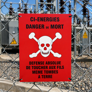 Panneau métallique personnalisé d'avertissement de danger de mort, <span class=keywords><strong>plaque</strong></span> de sécurité pour centrale électrique, signalisation « Interdiction de toucher » haute tension - Product Image 3